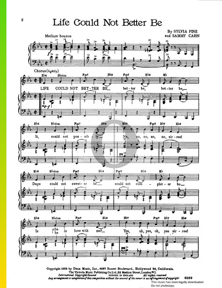 Life Could Not Better Be Partitura