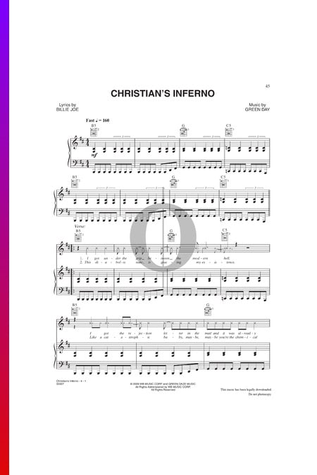 Christian's Inferno Sheet Music