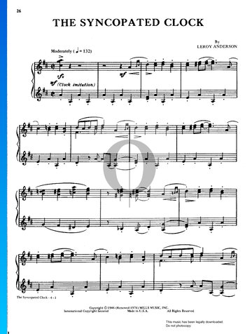 The Syncopated Clock Partitura