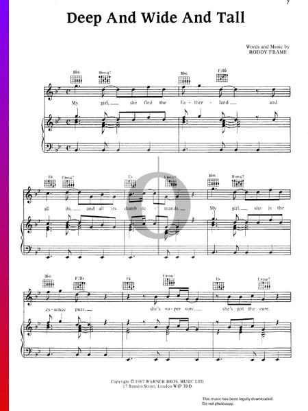 Deep And Wide And Tall Musik-Noten