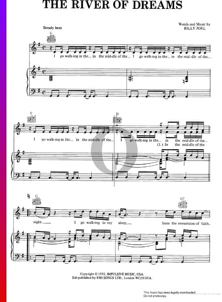 The River Of Dreams Musik-Noten