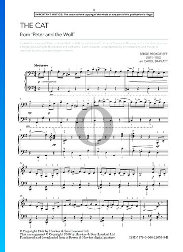 Peter and the Wolf, Op. 67: The Cat Sheet Music