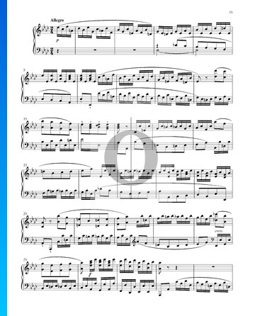 Sonata para piano, Op. 26 (marcha fúnebre): 4. Allegro Partitura