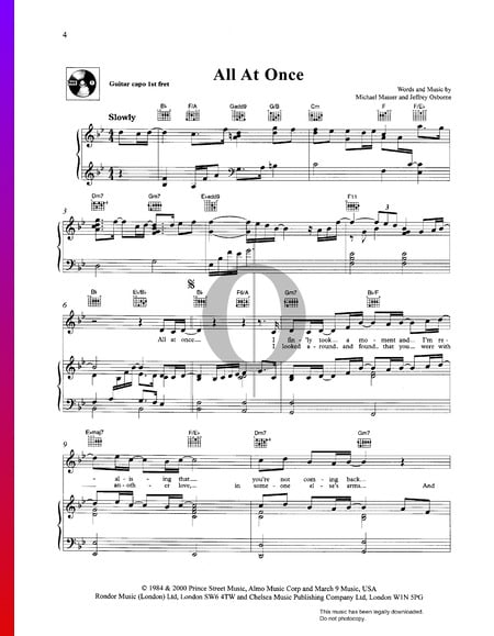 All At Once Partitura