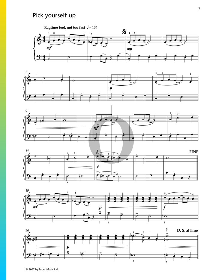 Pick Yourself Up (Pam Wedgwood) Piano Sheet Music - OKTAV