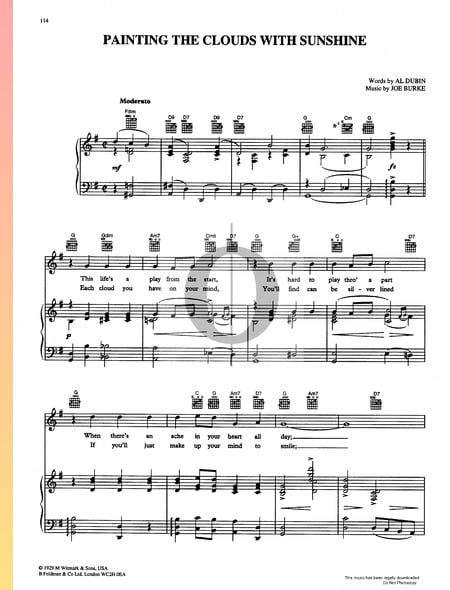Painting The Clouds With Sunshine Sheet Music
