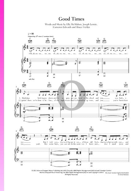 Good Times Sheet Music