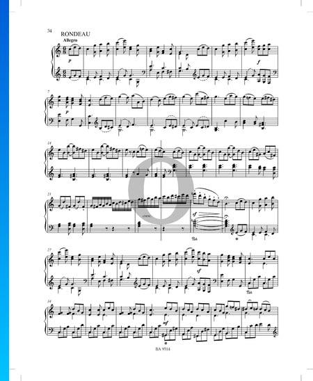 Sonata in C Minor No. 2, Op. 51 P. XII: 39: 3. Rondo Sheet Music