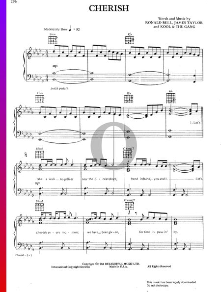 Cherish Musik-Noten