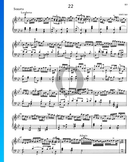 Sonata en sol menor, HWV 580 Partitura