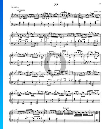 Partition Sonate en Sol mineur, HWV 580