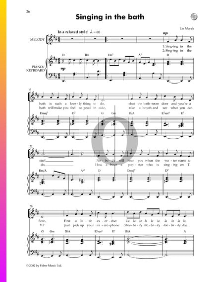 Singing In The Bath Musik-Noten