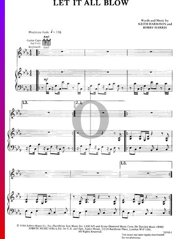 Let It All Blow Sheet Music