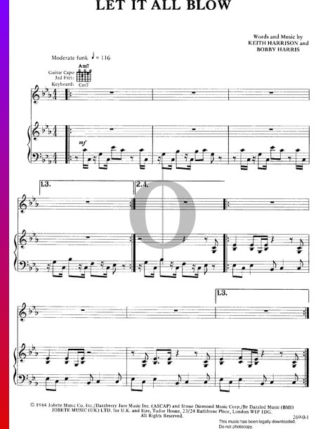 Let It All Blow Sheet Music