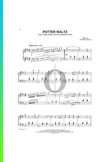 Potter Waltz Musik-Noten