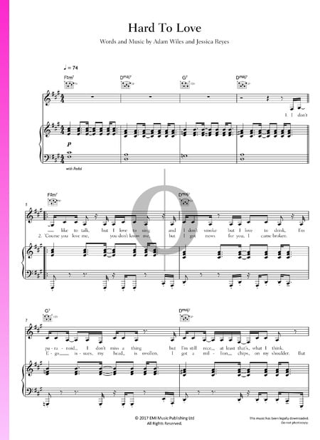 Hard To Love Sheet Music