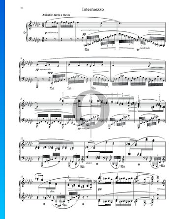 Intermezzo en mi bemol menor, Op. 118 n.º 6 Partitura