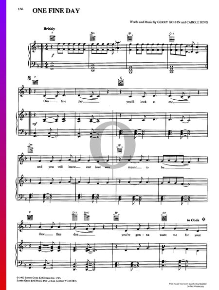 One Fine Day Musik-Noten