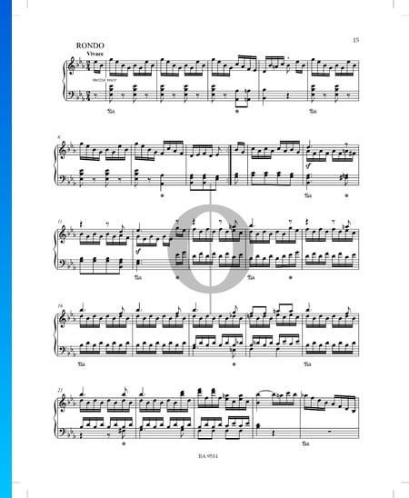 Sonate Es-Dur Nr. 1, Op. 51 P. XII: 38: 3. Rondo Musik-Noten