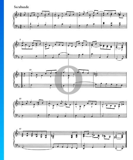Suite en Ré mineur, HWV 449: 4. Sarabande Partition