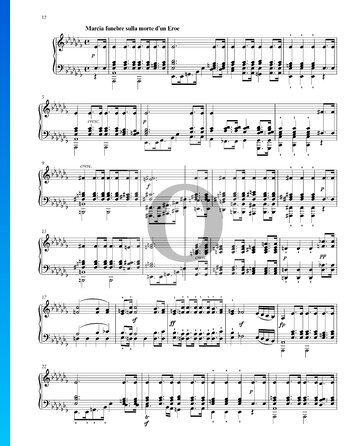 Grande Sonata (''Funeral March''), Op. 26: 3. Marcia funebre sulla morte d'un Eroe Spartito