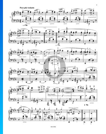 Sixteen Waltzes, Op. 39 No. 7 Spartito