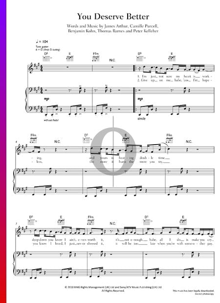 You Deserve Better Partitura