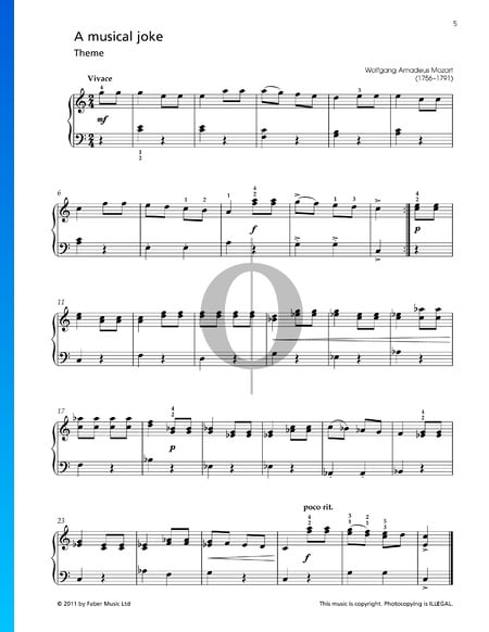 A Musical Joke, KV 522 Sheet Music