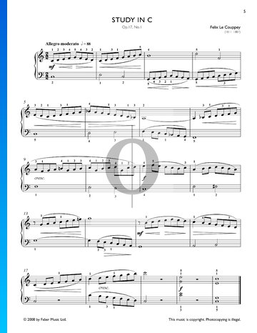 Study in C Major, Op. 17 No. 1 Sheet Music