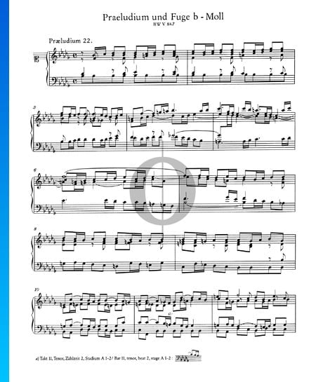 Prelude 22 B-flat Minor, BWV 867