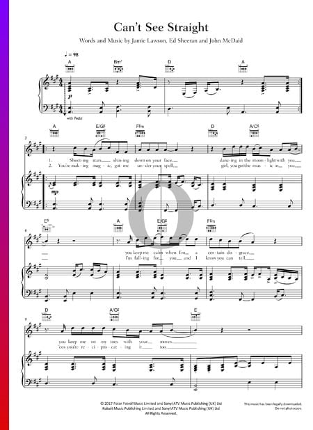 Can't See Straight Sheet Music