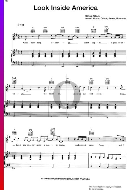 Look Inside America Musik-Noten