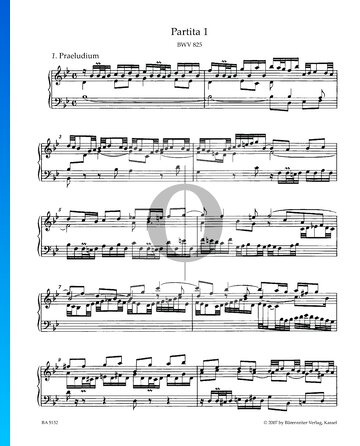 Partition Partita 1, BWV 825: 1. Prélude