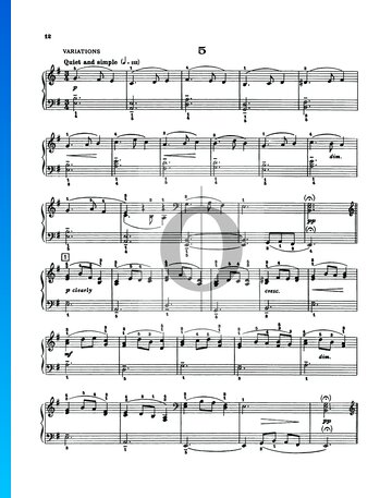 Fünf Walzer, Op. 3 Nr. 5 Musik-Noten