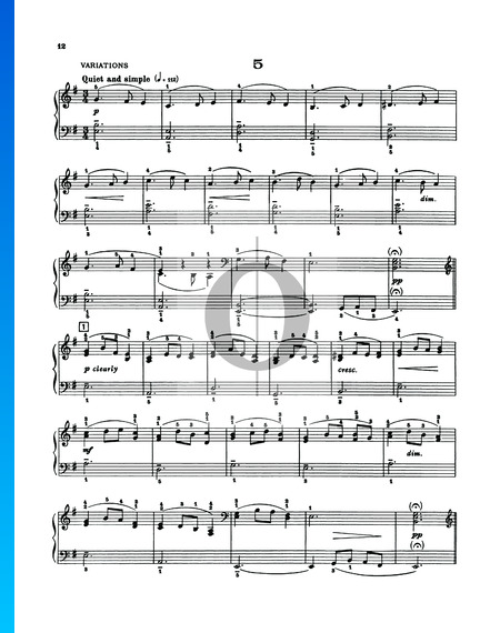 Fünf Walzer, Op. 3 Nr. 5 Musik-Noten