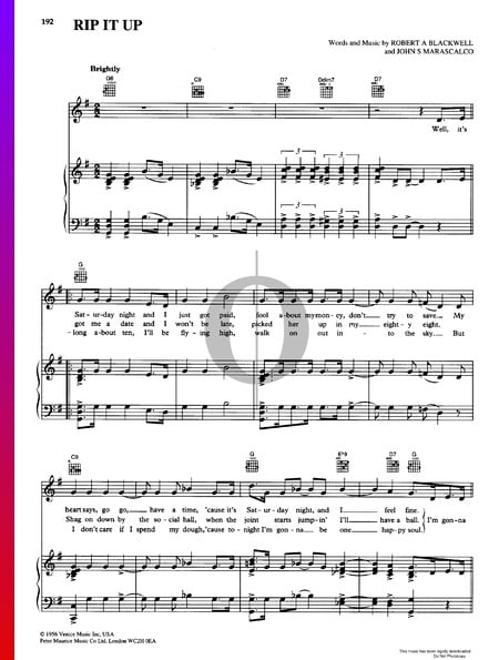 Rip It Up Musik-Noten