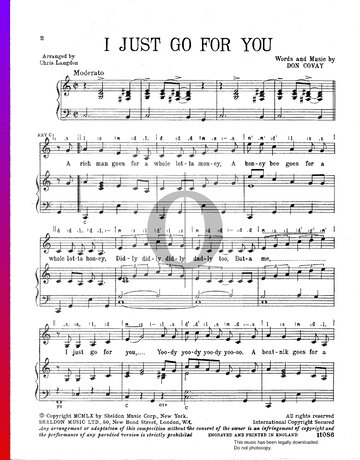 I Just Go For You Sheet Music
