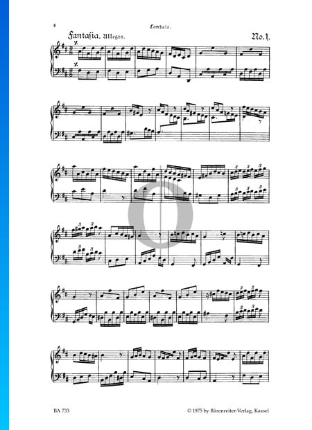 Fantasia, TWV 33:1 Sheet Music