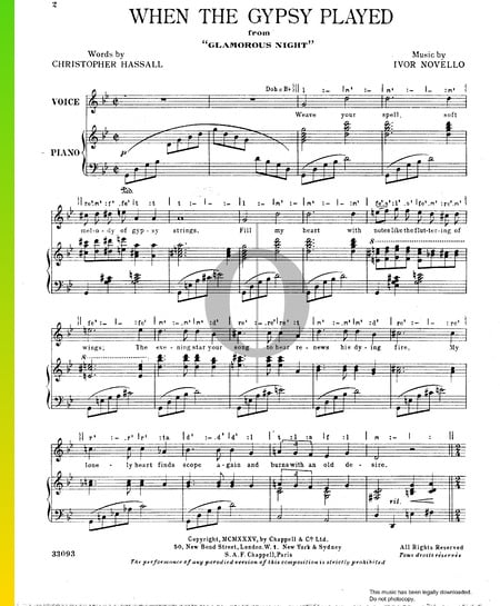 When The Gypsy Played Musik-Noten