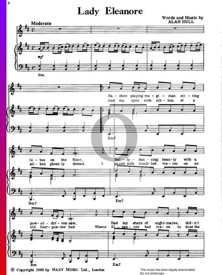 Lady Eleanor Musik-Noten