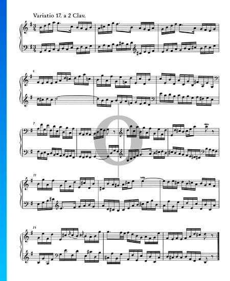Variations Goldberg, BWV 988: Variatio 17. a 2 Clav.