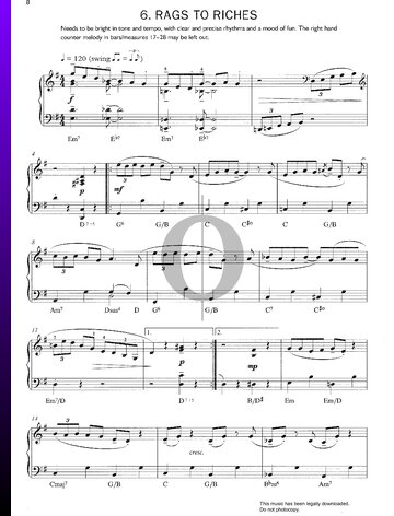 Rags to Riches Sheet Music