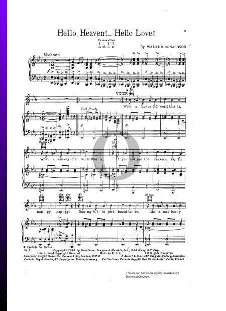 Hello Heaven! Hello Love! Musik-Noten