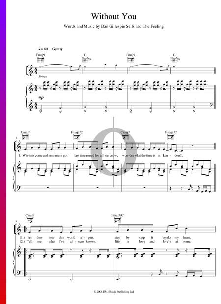Without You Musik-Noten
