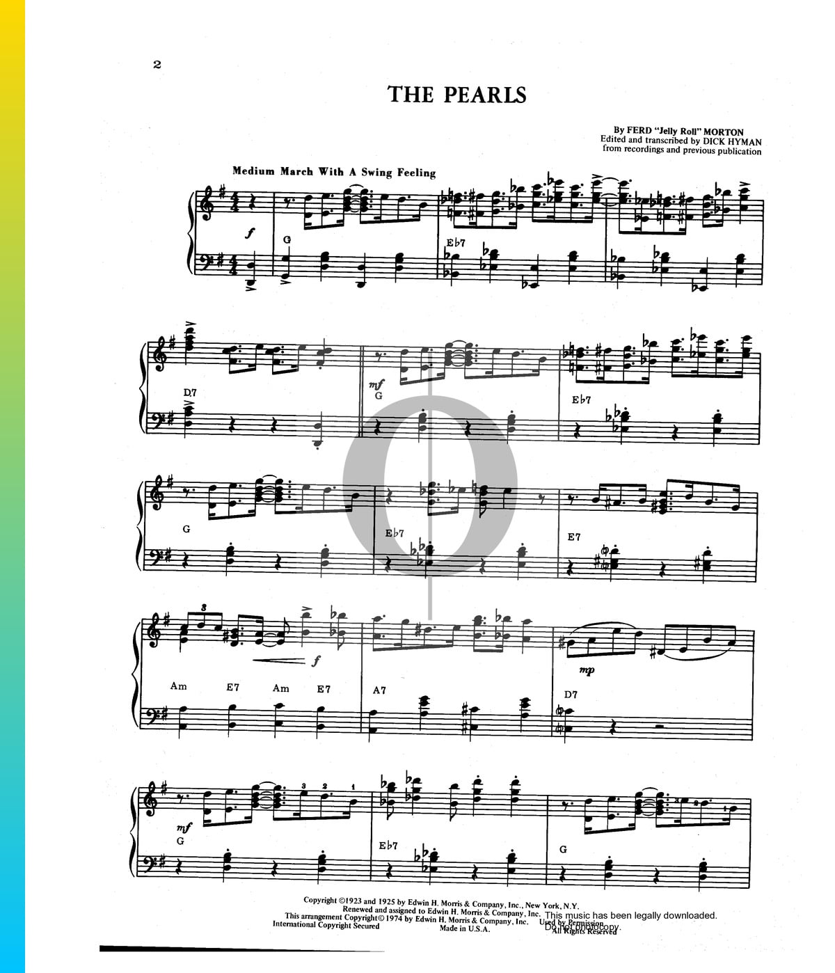 ▷　Solo)　The　OKTAV　Pearls　Sheet　Music　(Piano