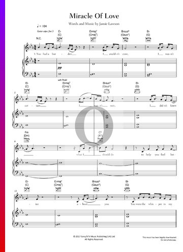 Miracle Of Love Sheet Music
