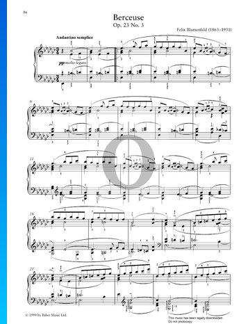 Berceuse, Op. 23 No. 3 Sheet Music