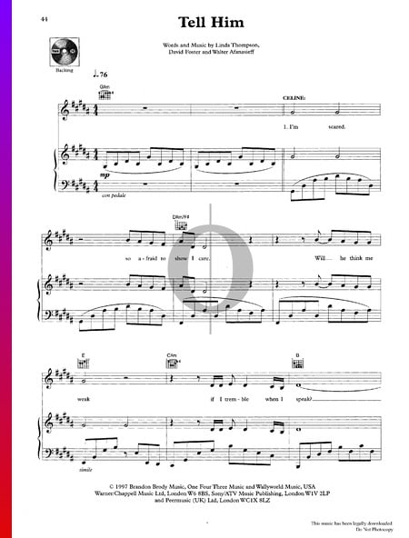 Tell Him Sheet Music