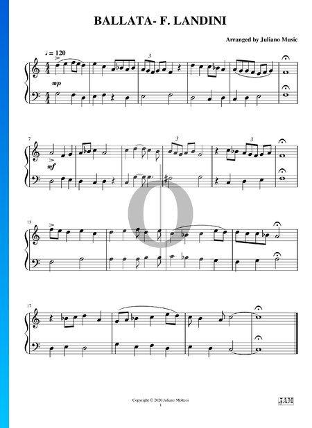 Ballata Musik-Noten
