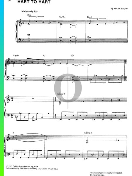 Hart To Hart Musik-Noten